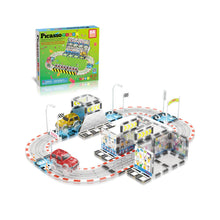 Load image into Gallery viewer, Picasso Tiles - Race Car Stadium Set with 2 Cars
