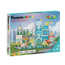 Load image into Gallery viewer, Picasso Tiles - Metro City Set with 8 Vehicles

